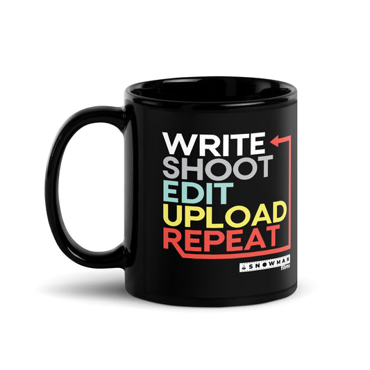 Write, Shoot, Edit, Upload, Repeat Mug