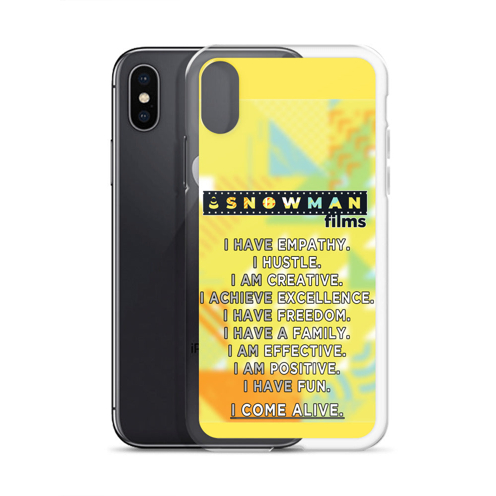Snowman Fam Yellow iPhone Case