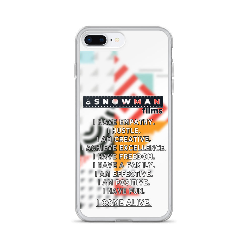Snowman Fam White iPhone Case