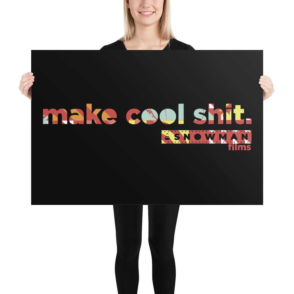 Make Cool Shit Red Horizontal Poster