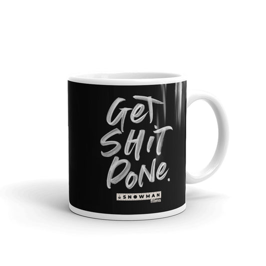 Get Shit Done Black Mug