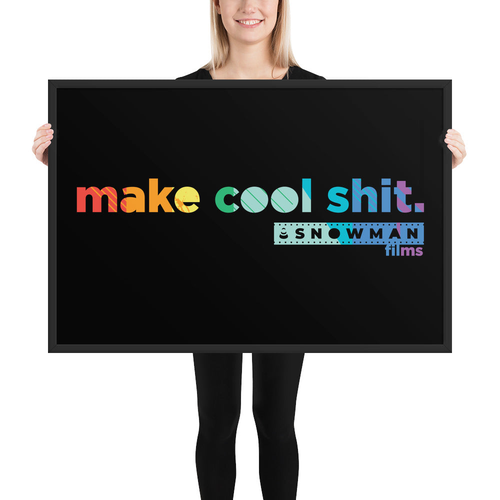 Make Cool Shit Pride Horizontal Framed Poster